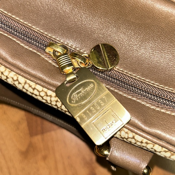 Borbonese Redwall Quail Pattern 2 Way Mini Shoulder Bag Handbag - Picture 7 of 16